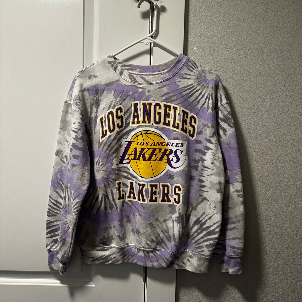 Hybrid Apparel Purple and White Sweatshirt